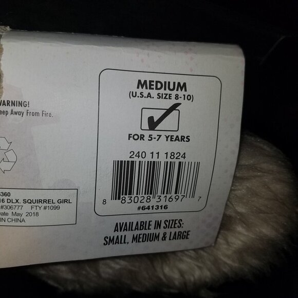 NEW Marvel Squirrel Girl Halloween Costume WITH WIG Girls Medium 8-10 (AGE 5-7) - Picture 9 of 9